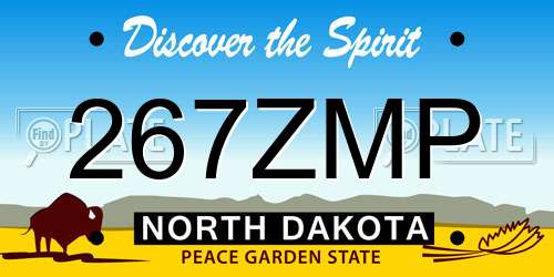 267ZMP North Dakota License Plate