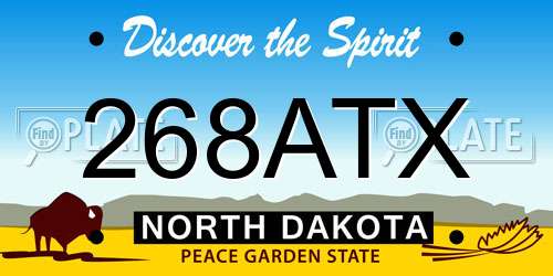 268ATX North Dakota License Plate