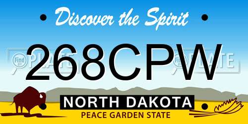 268CPW North Dakota License Plate