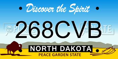 268CVB North Dakota License Plate