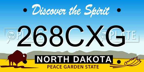 268CXG North Dakota License Plate