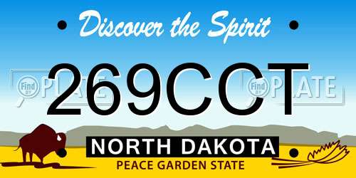 269CCT North Dakota License Plate