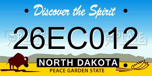 26EC012 North Dakota License Plate