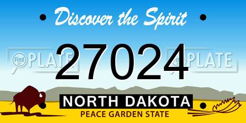 27024 North Dakota License Plate