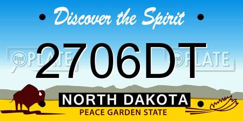 2706DT North Dakota License Plate