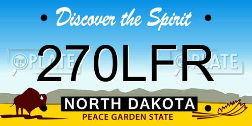 270LFR North Dakota License Plate