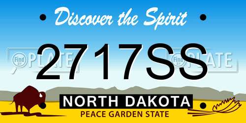2717SS North Dakota License Plate