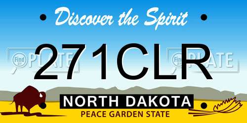 271CLR North Dakota License Plate