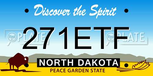 271ETF North Dakota License Plate