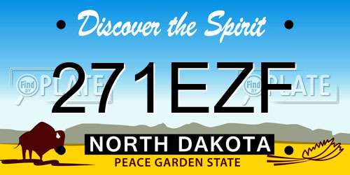 271EZF North Dakota License Plate