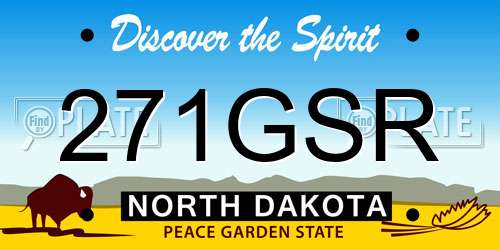 271GSR North Dakota License Plate