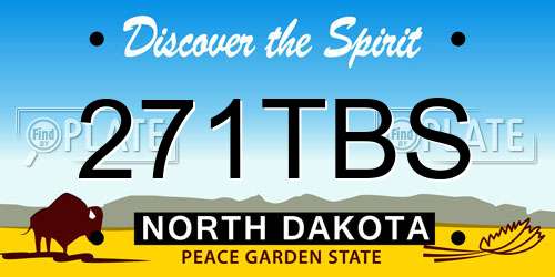 271TBS North Dakota License Plate
