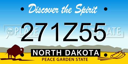 271Z55 North Dakota License Plate
