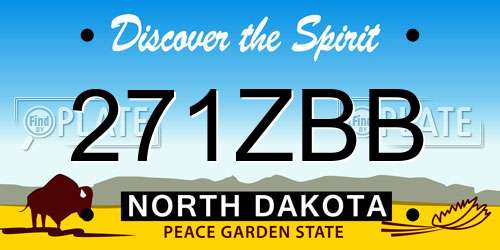 271ZBB North Dakota License Plate