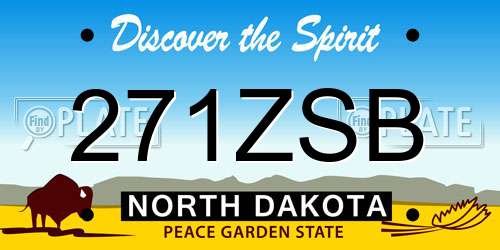 271ZSB North Dakota License Plate