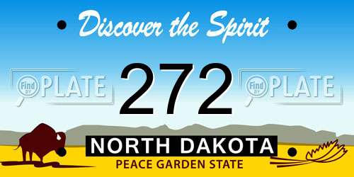 272 North Dakota License Plate