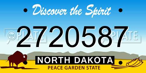 2720587 North Dakota License Plate