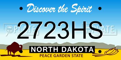 2723HS North Dakota License Plate