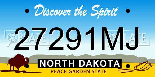 27291MJ North Dakota License Plate