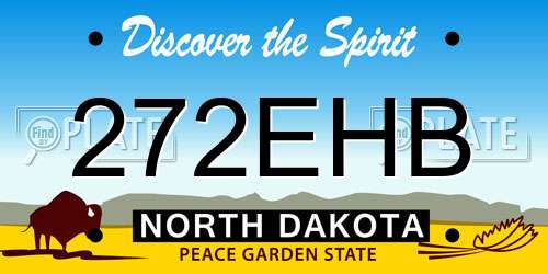 272EHB North Dakota License Plate