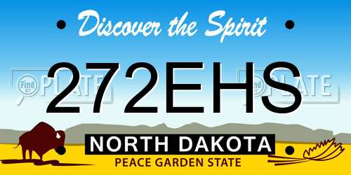272EHS North Dakota License Plate