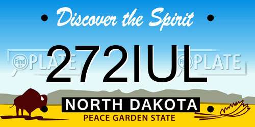272IUL North Dakota License Plate