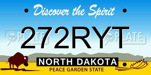 272RYT North Dakota License Plate