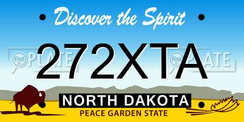 272XTA North Dakota License Plate