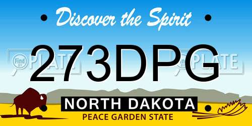 273DPG North Dakota License Plate