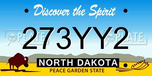 273YY2 North Dakota License Plate