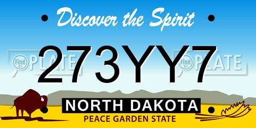 273YY7 North Dakota License Plate