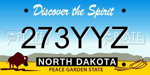 273YYZ North Dakota License Plate