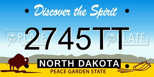 2745TT North Dakota License Plate