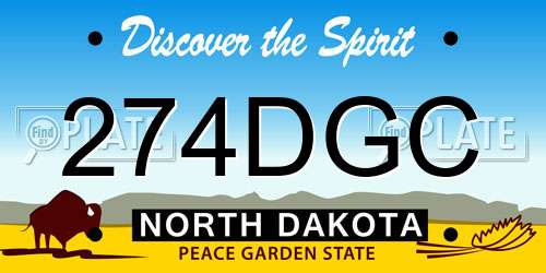 274DGC North Dakota License Plate