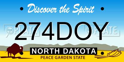 274DOY North Dakota License Plate