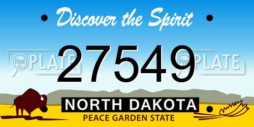 27549 North Dakota License Plate
