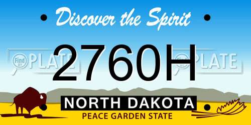 2760H North Dakota License Plate