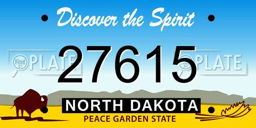 27615 North Dakota License Plate