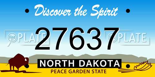 27637 North Dakota License Plate