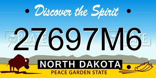 27697M6 North Dakota License Plate