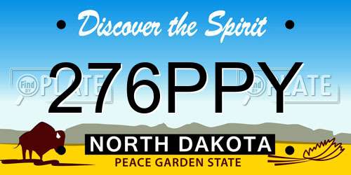 276PPY North Dakota License Plate