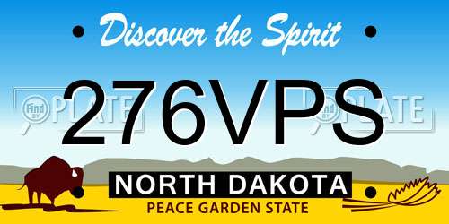 276VPS North Dakota License Plate