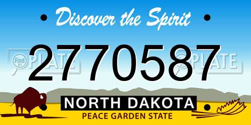 2770587 North Dakota License Plate
