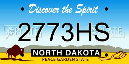 2773HS North Dakota License Plate