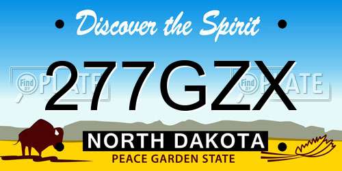 277GZX North Dakota License Plate