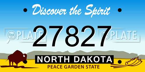 27827 North Dakota License Plate