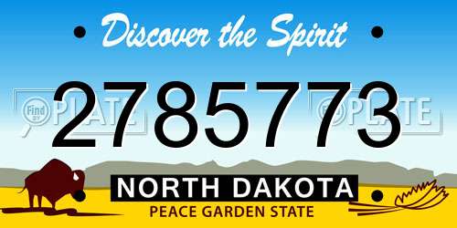 2785773 North Dakota License Plate