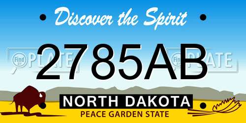 2785AB North Dakota License Plate