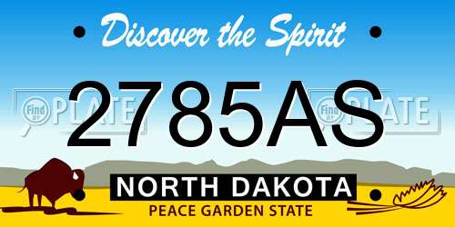 2785AS North Dakota License Plate