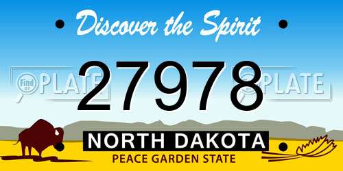 27978 North Dakota License Plate